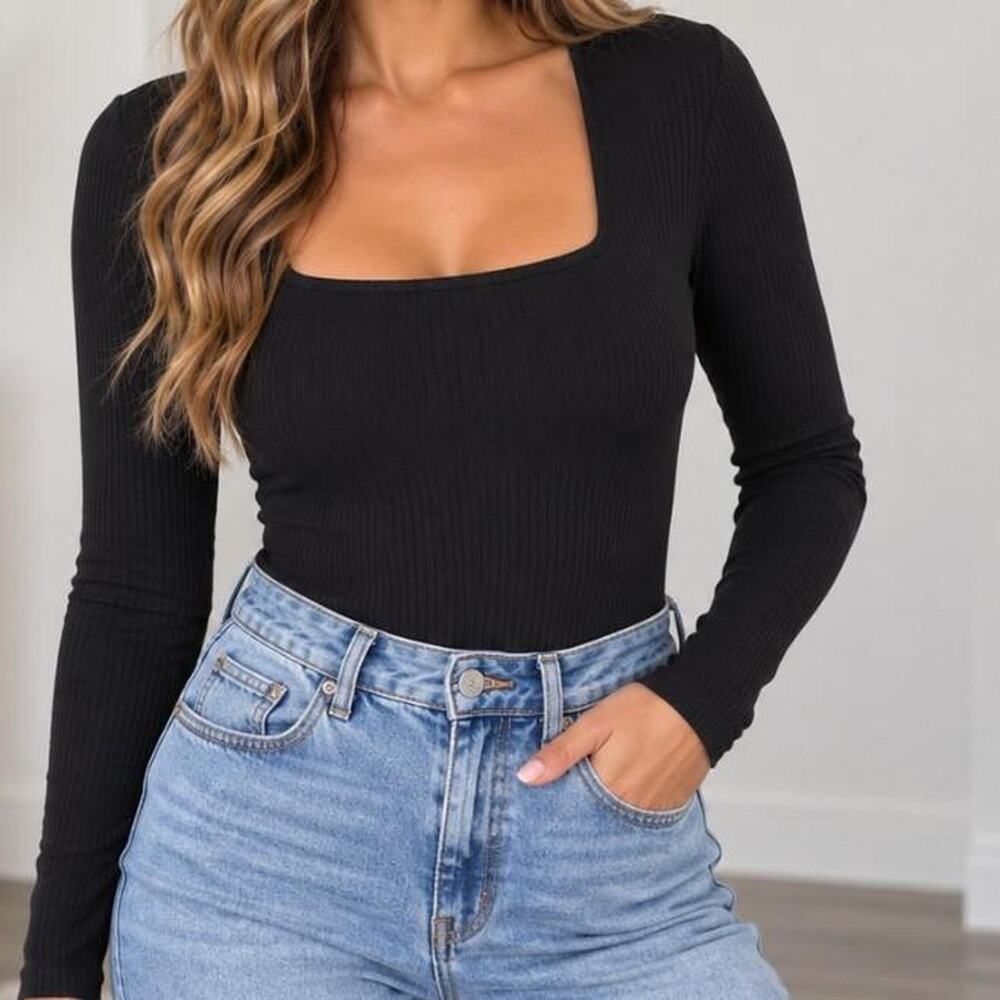 Old navy black ribbed bodysuit